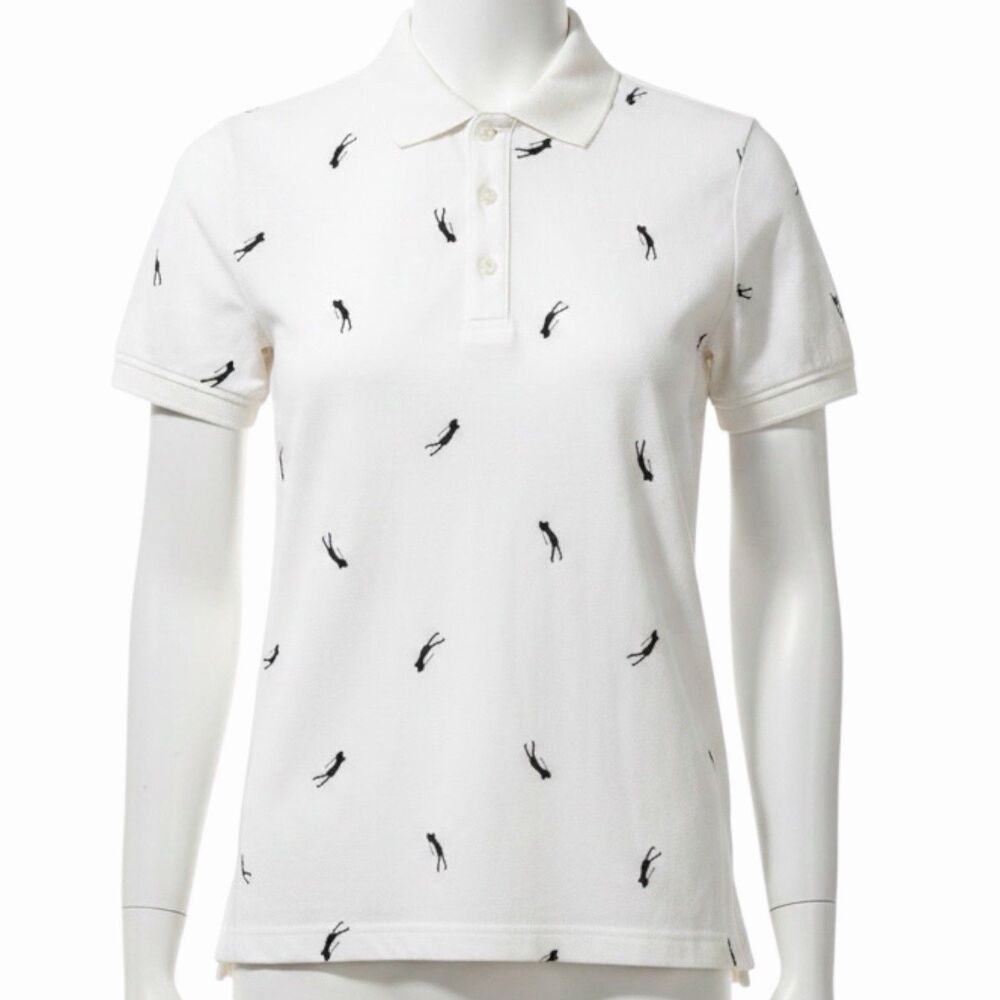 Izod X Tra Dry Golf Polo Shirt Top Blouse Graphic Ladies Women White M